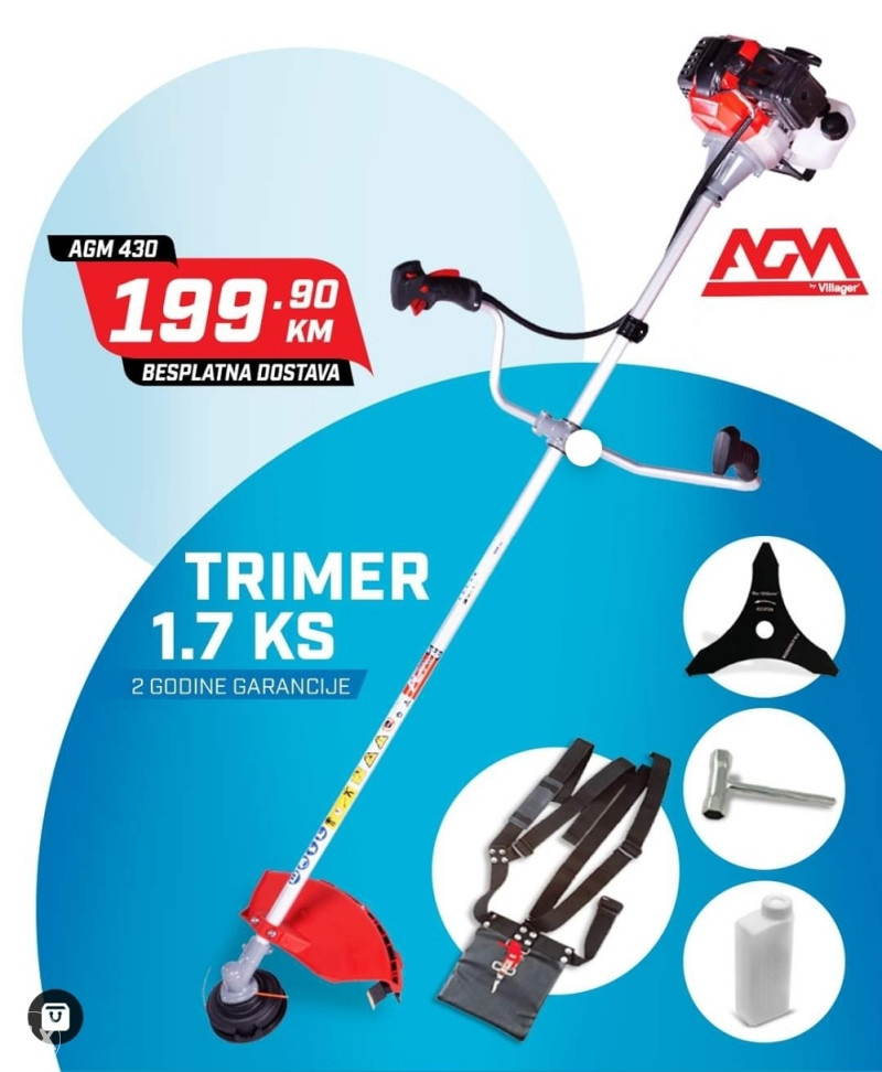 Trimer motorni villager 1.7ks AGM 430 BESPLATNA DOSTAVA