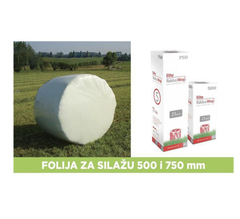 Folija za baliranje rolo bale silaža 500mm Raldus Wrap