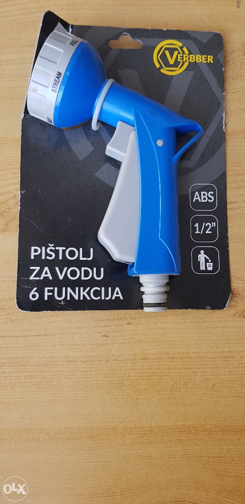 Pistolj za vodu 6 funkcija ruza 1/2 VERBBER NOVO