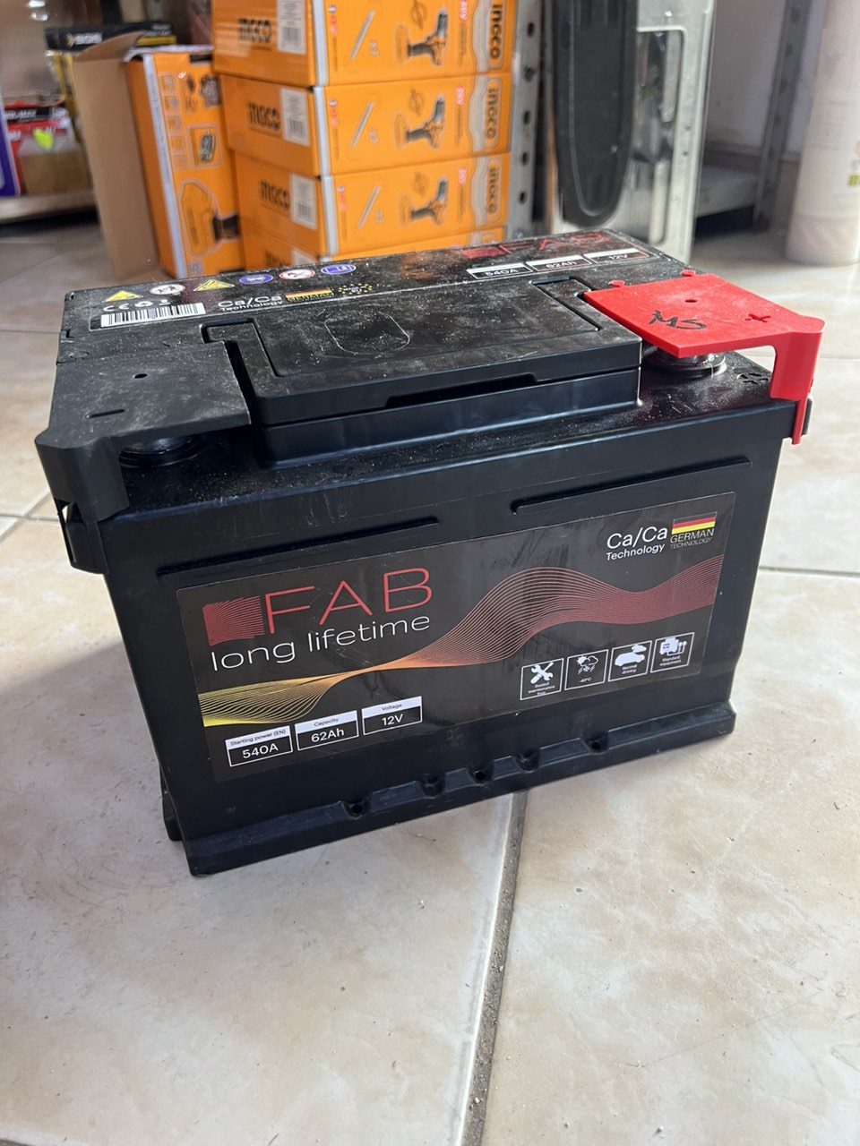 Akumulator FAB 62Ah R 12V B3/B4 540 A