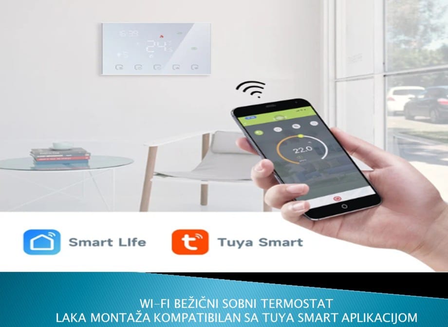 Sobni termostat tuya wi-fi NO/NC bezicni